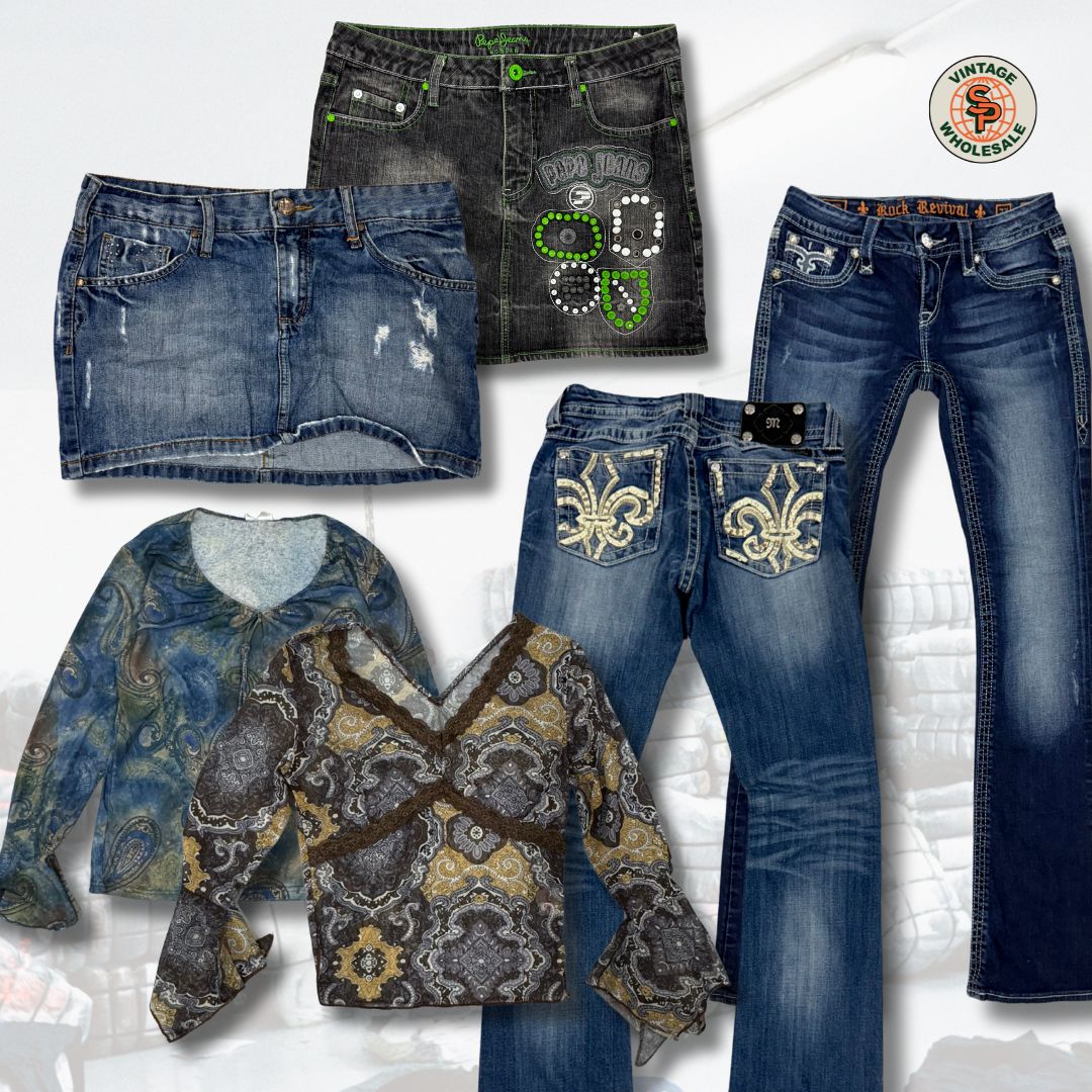 10kg Mix ropa Y2K vintage al kg - SP Vintage Wholesale