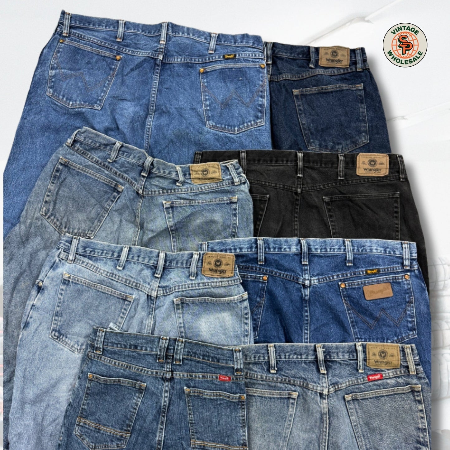 10kg Pantalones Wrangler vintage mix - SP Vintage Wholesale