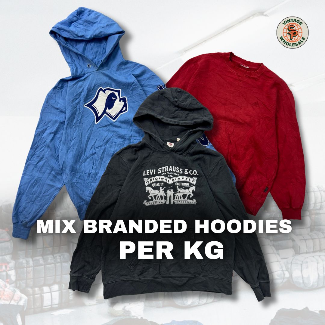 10kg Mix sudaderas de marca - SP Vintage Wholesale