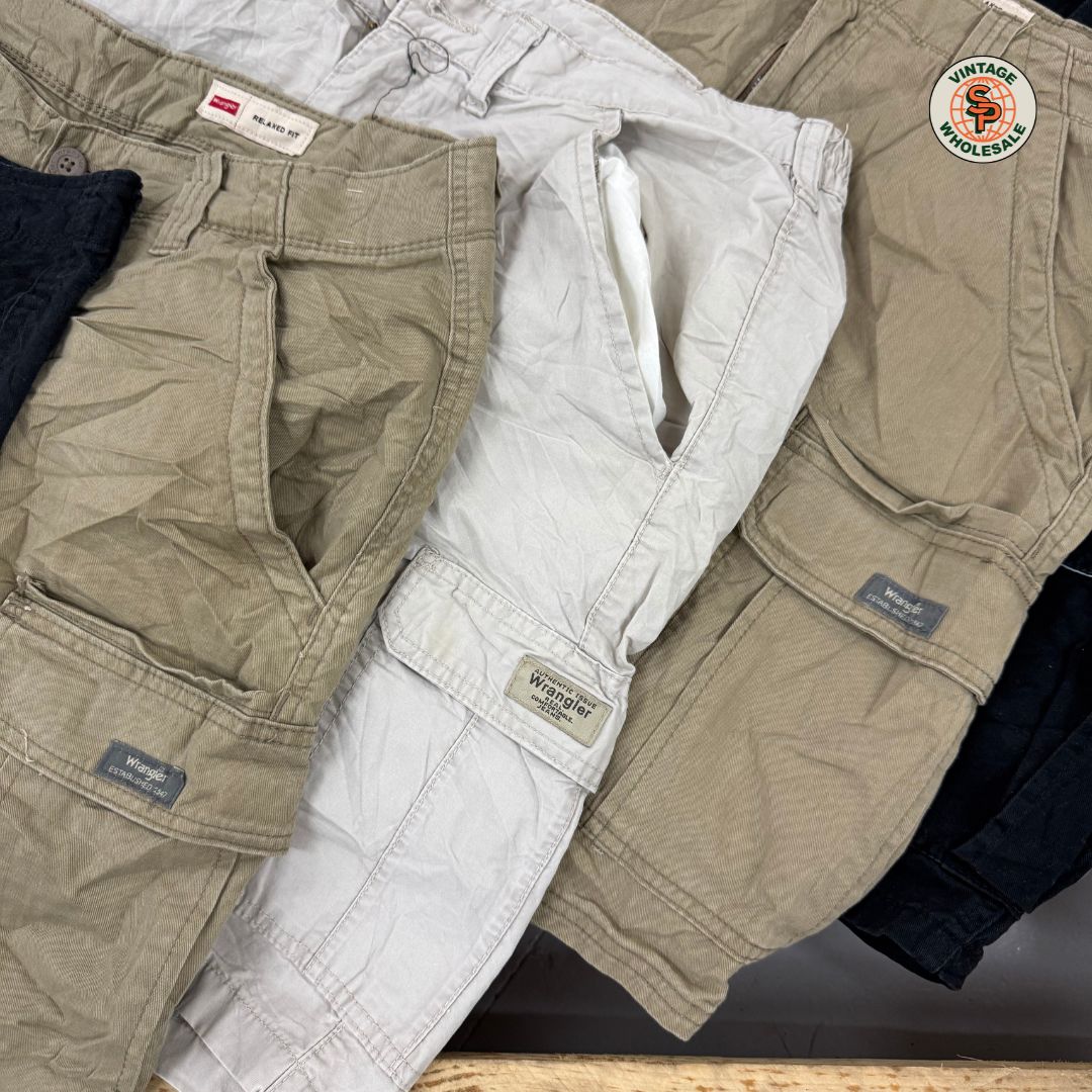 10x Shorts cargo Wrangler vintage - SP Vintage Wholesale