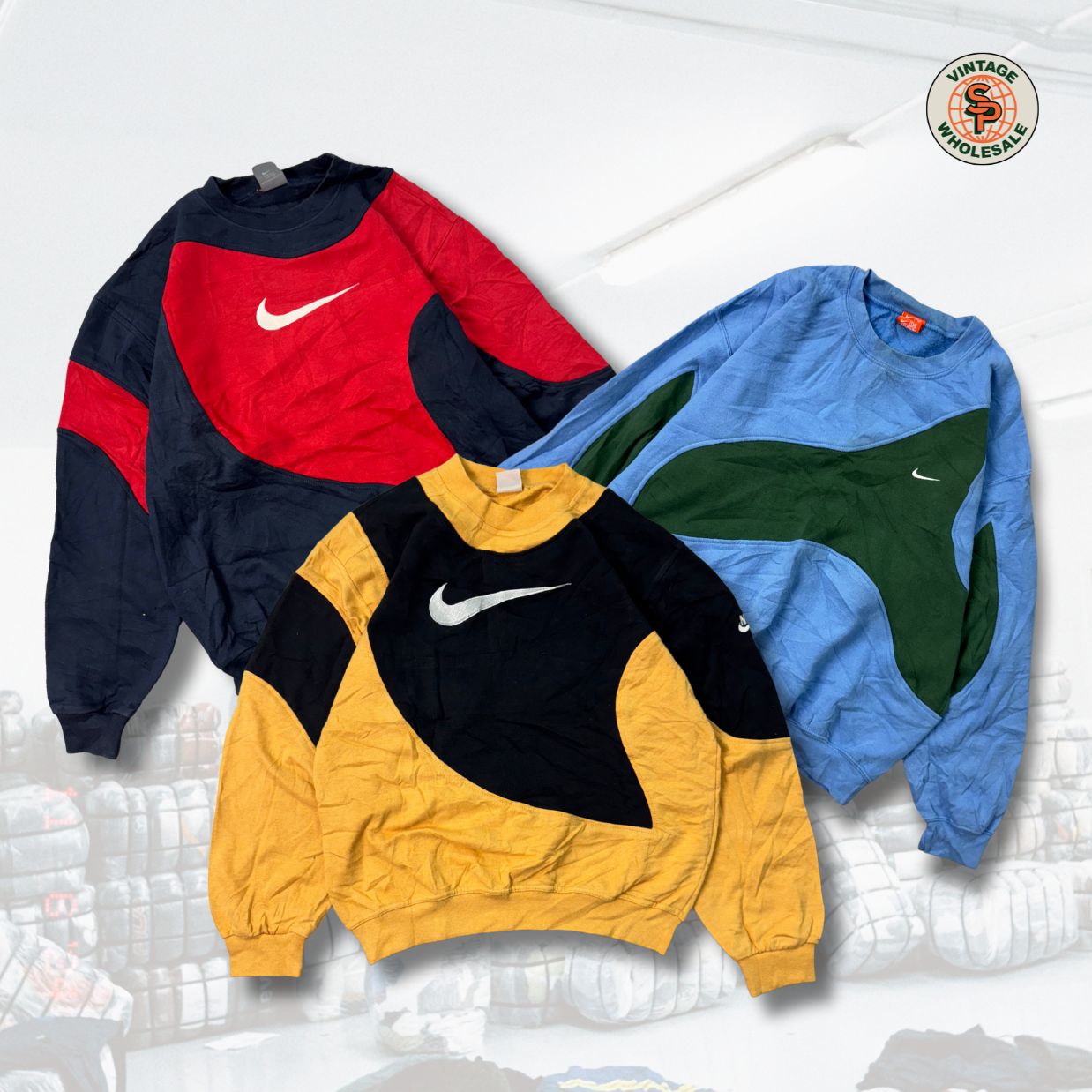 PRE-ORDER 10x Sudaderas Nike rework de marca por piezas - SP Vintage Wholesale