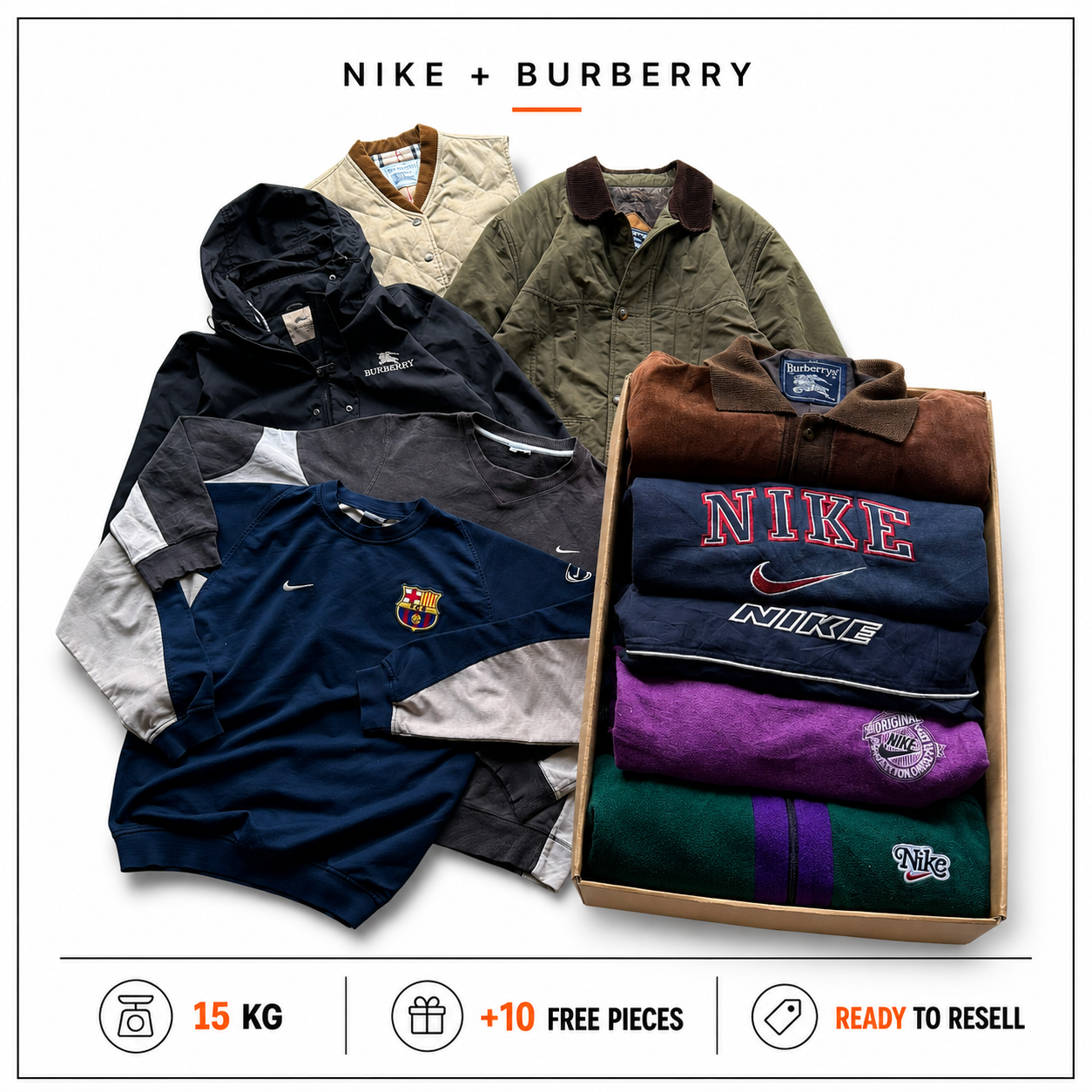 NIKE + BURBERRY RESELLER BOX 15KG