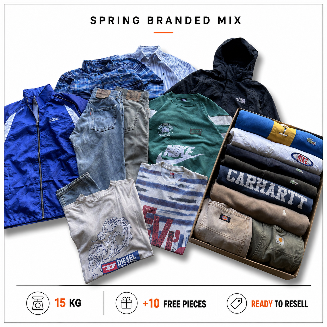 SPRING BRANDED MIX VINTAGE RESELLER BOX 15KG