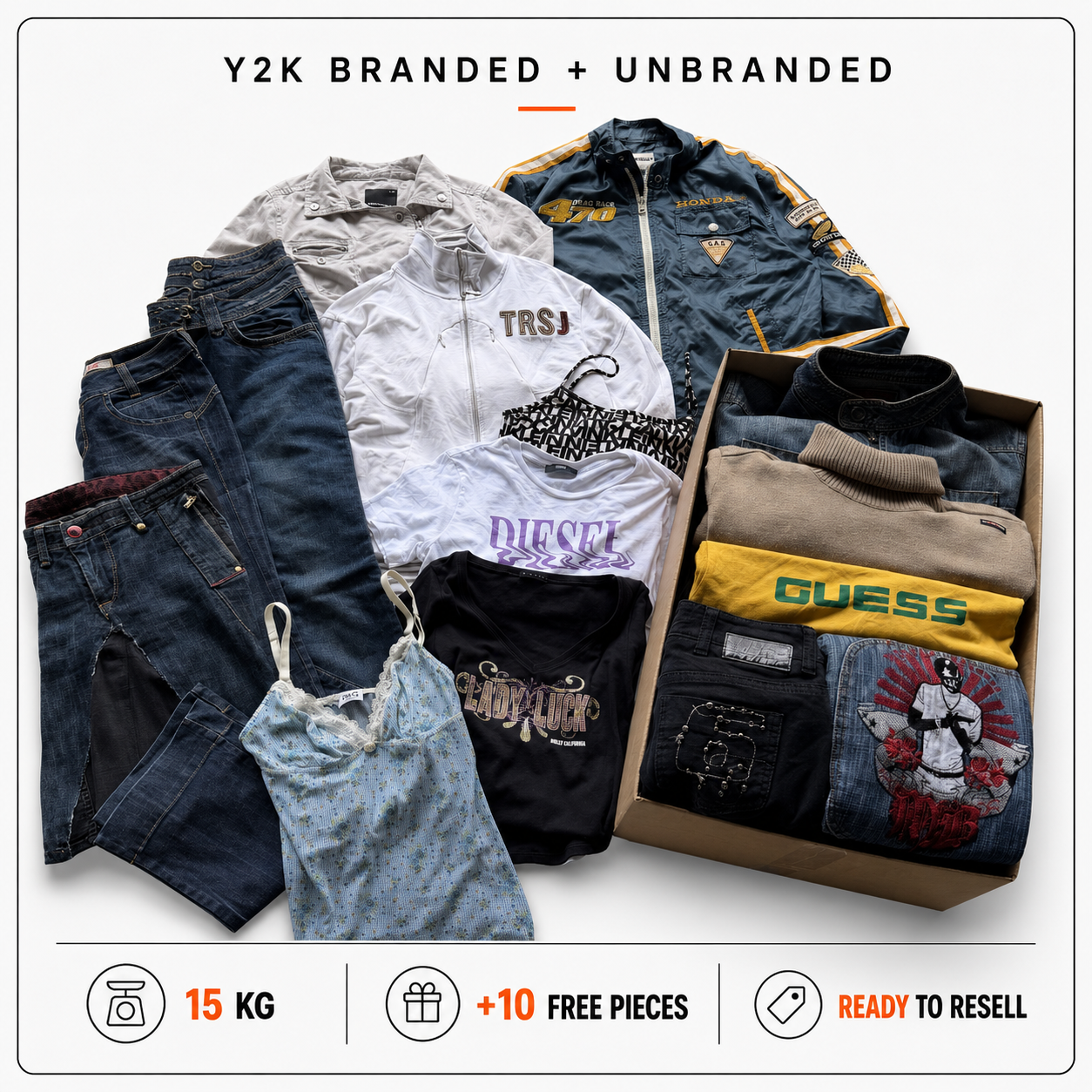 Y2K BRANDED + UNBRANDED MIX RESELLER BOX 15KG