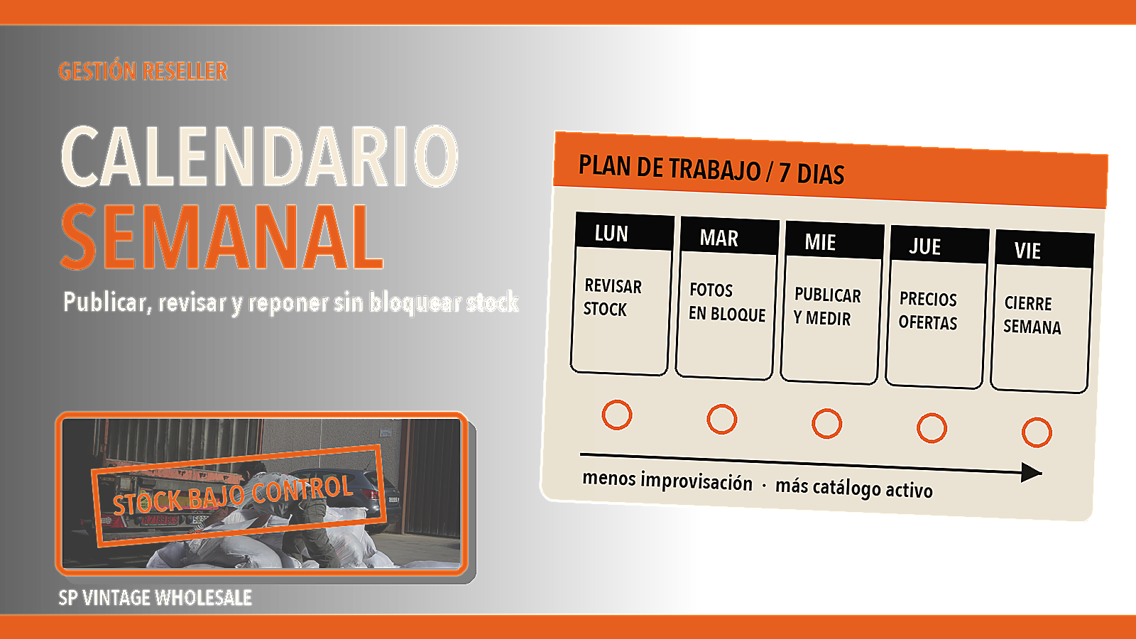 Cómo organizar un calendario semanal para vender ropa vintage sin bloquear stock