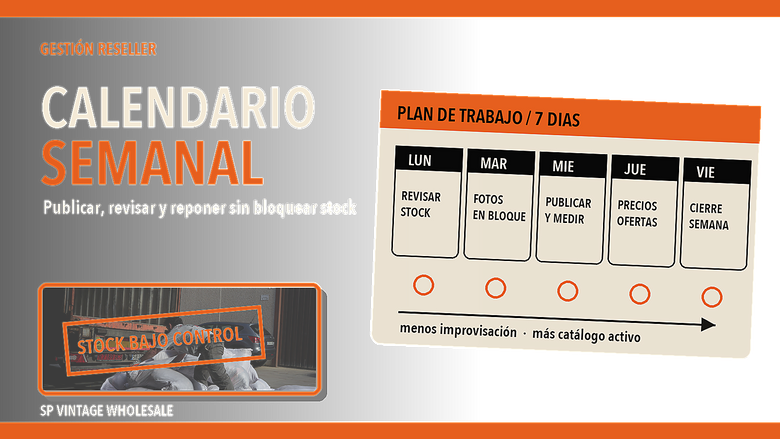 Cómo organizar un calendario semanal para vender ropa vintage sin bloquear stock