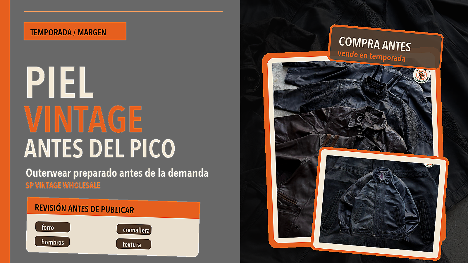 Chaquetas de piel vintage: cómo preparar una categoría de margen antes de temporada