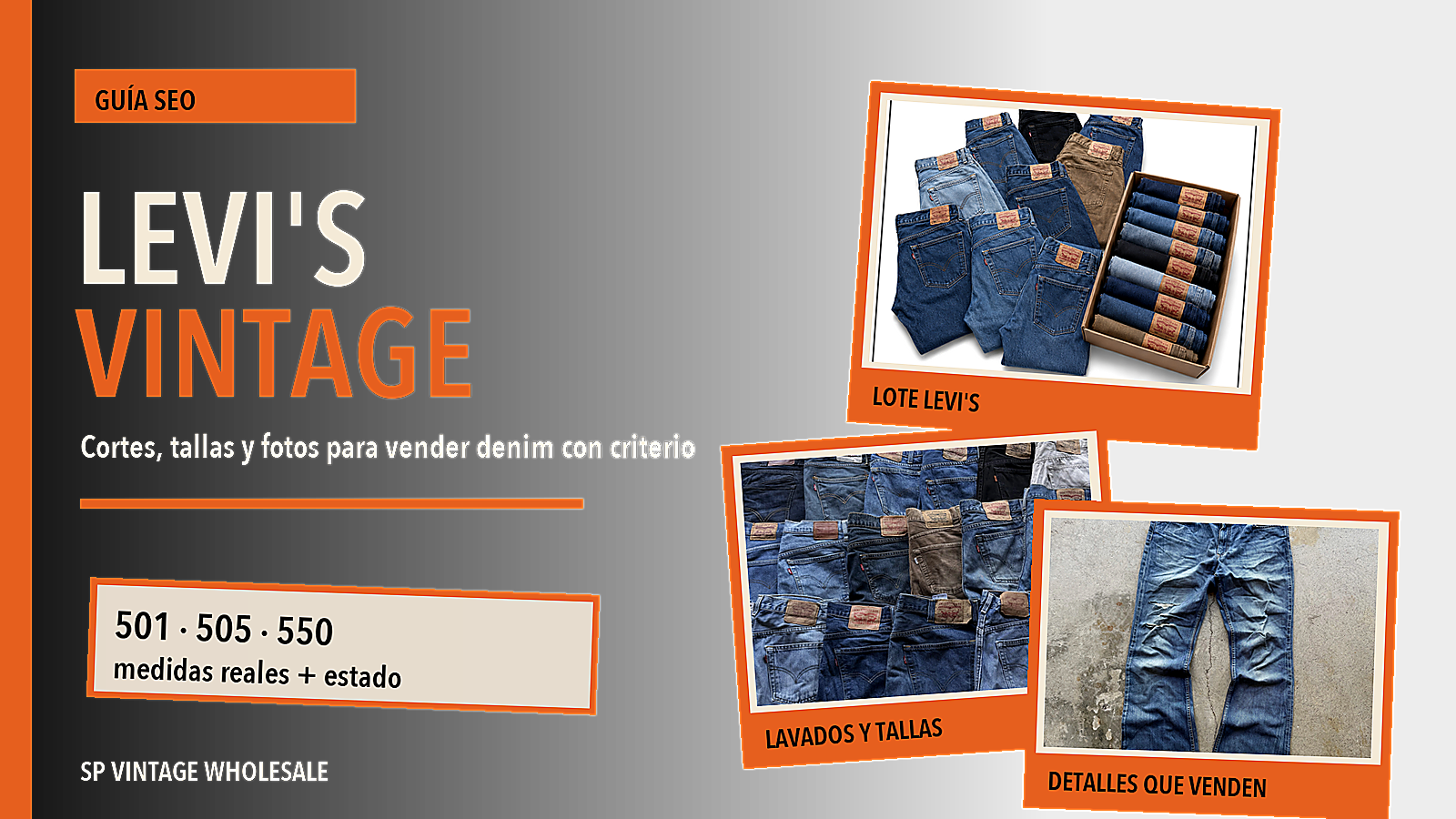 Pantalones Levi’s vintage: guía para resellers sobre cortes, tallas y fotos