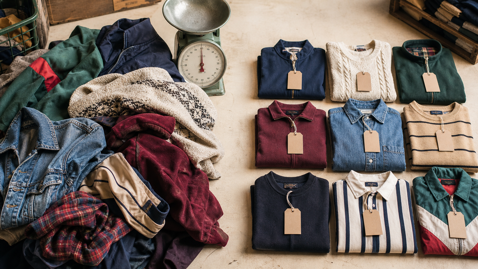 Ropa vintage al kilo o por piezas: qué formato te conviene