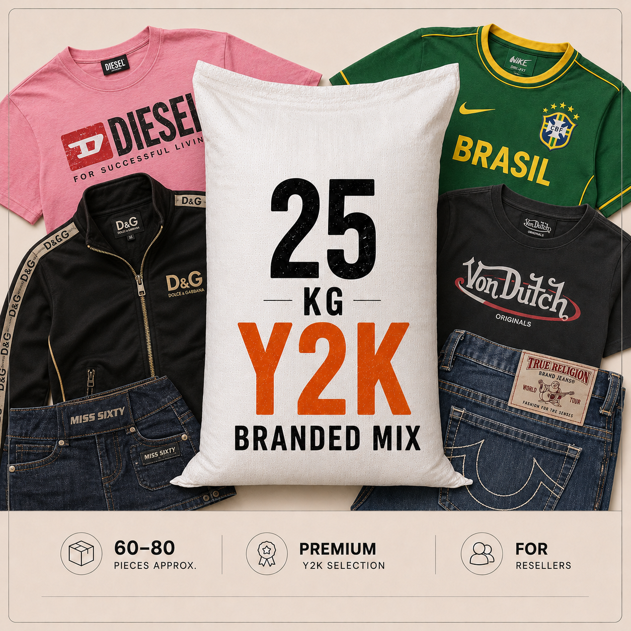 25kg vintage expert bundle Y2K branded mix