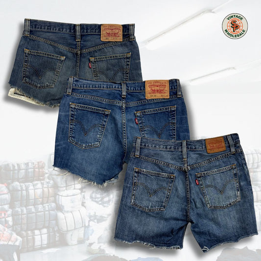 10kg Shorts Levi's mujer vintage mix - SP Vintage Wholesale  
