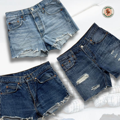 10kg Shorts Levi's mujer vintage mix - SP Vintage Wholesale  