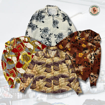 10x Blusas estampadas vintage - SP Vintage Wholesale  