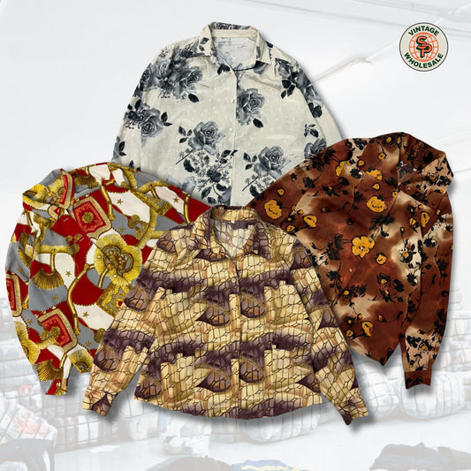 10x Blusas estampadas vintage - SP Vintage Wholesale  