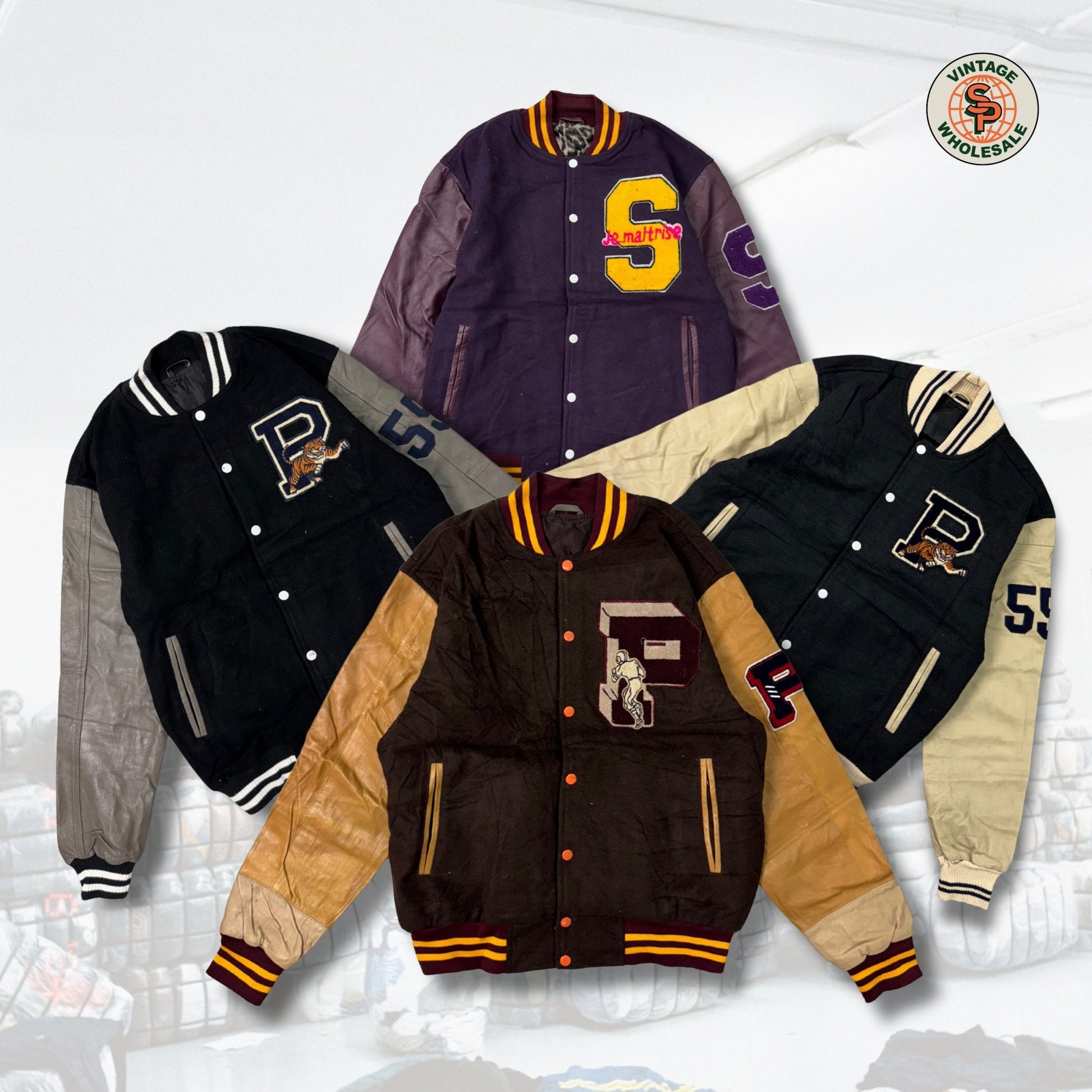 10x Chaquetas beisbol vintage - SP Vintage Wholesale  