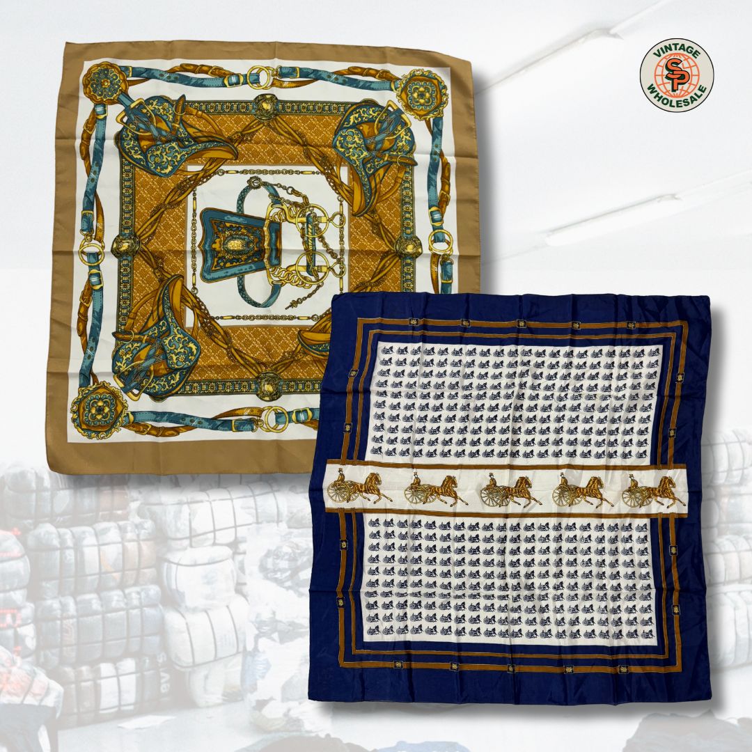 10x Pañuelos vintage por unidades - SP Vintage Wholesale