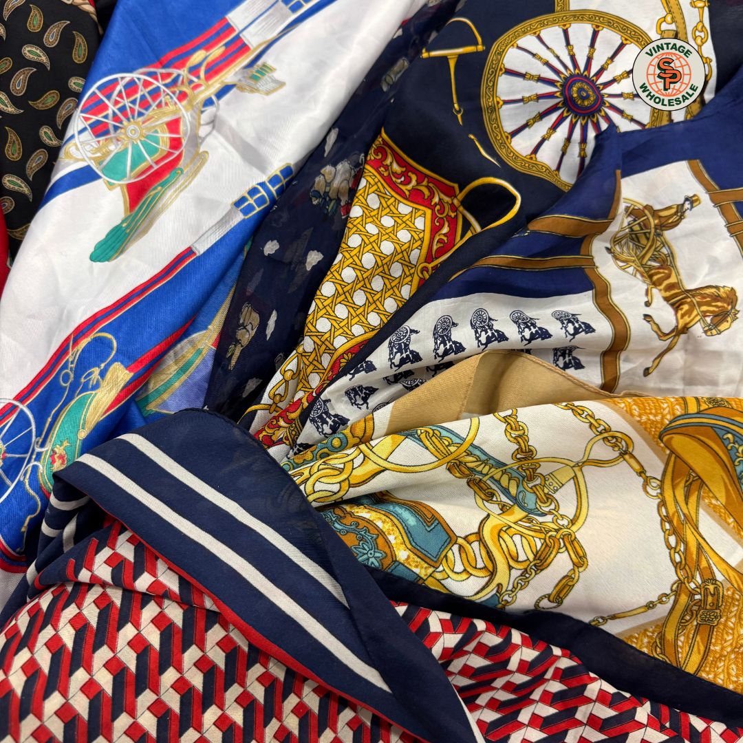 10x Pañuelos vintage por unidades - SP Vintage Wholesale