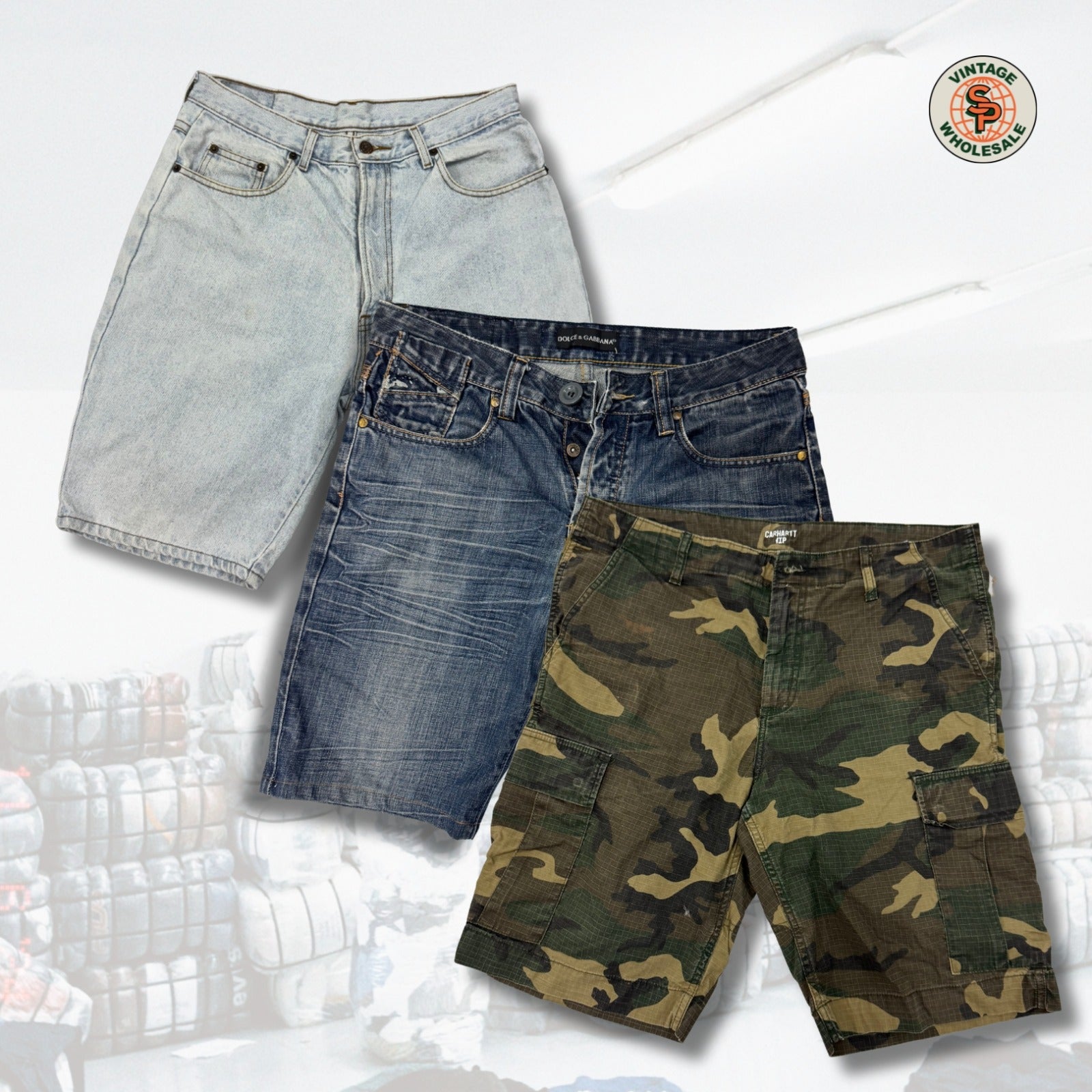 10x Pantalones cortos de marca - SP Vintage Wholesale  