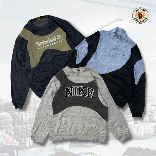 10x Sudaderas rework de marca por piezas - SP Vintage Wholesale  
