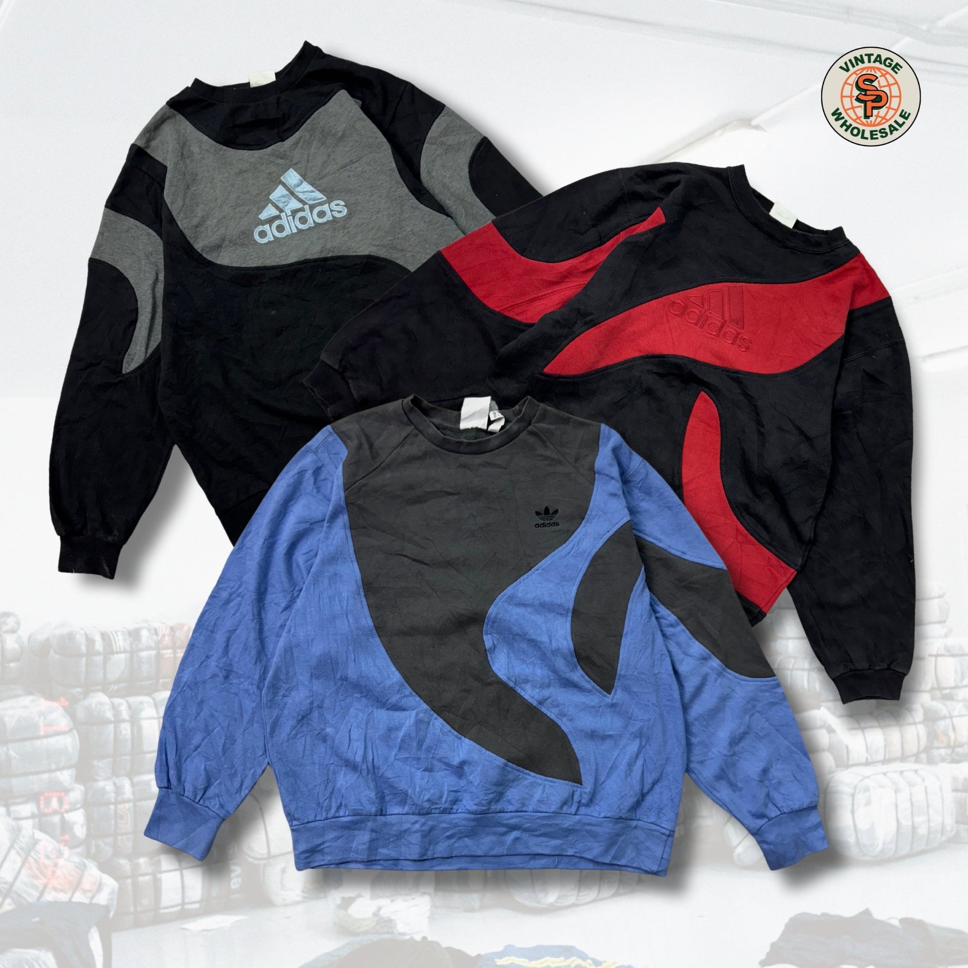 10x Sudaderas rework vintage Adidas por piezas - SP Vintage Wholesale  