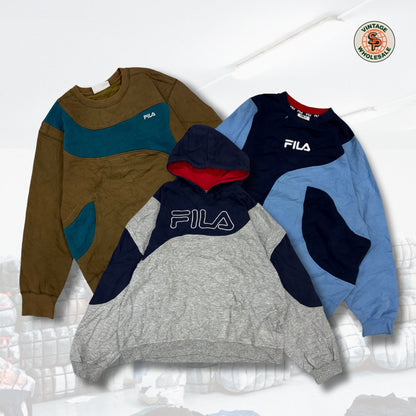 10x Sudaderas rework vintage Fila por piezas - SP Vintage Wholesale  