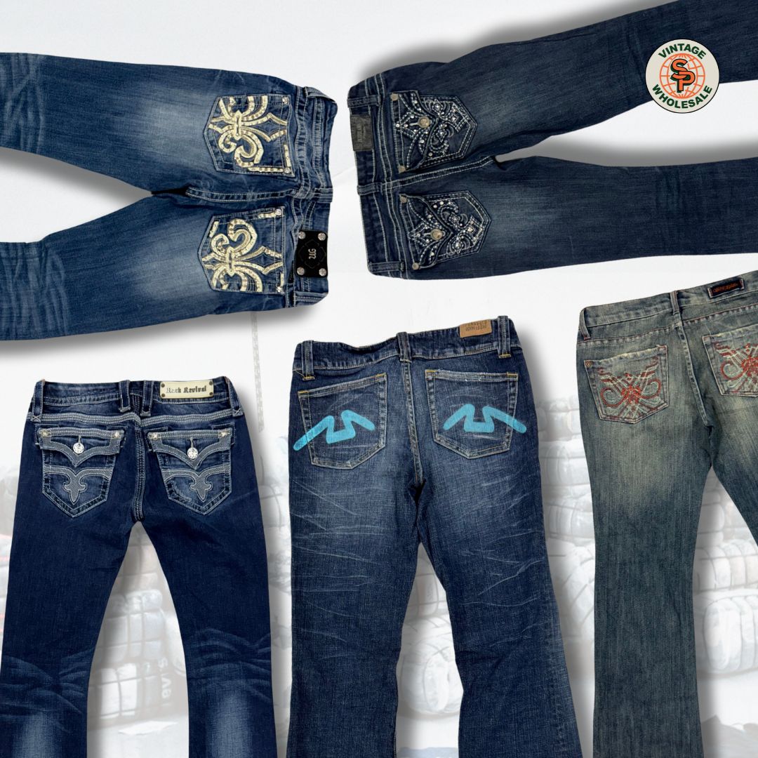 10x pantalones Y2K mujer hip hop - SP Vintage Wholesale