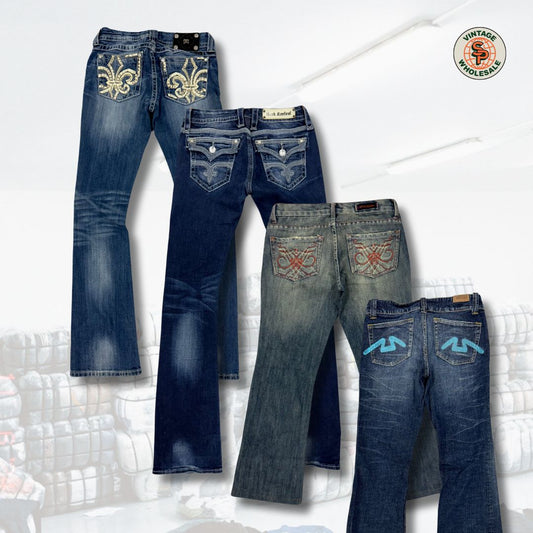 10x pantalones Y2K mujer hip hop - SP Vintage Wholesale  