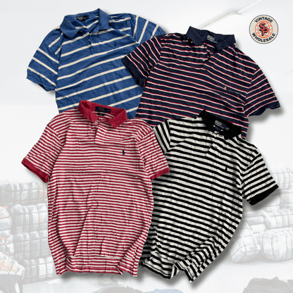 10x Polos Ralph Lauren a rayas - SP Vintage Wholesale