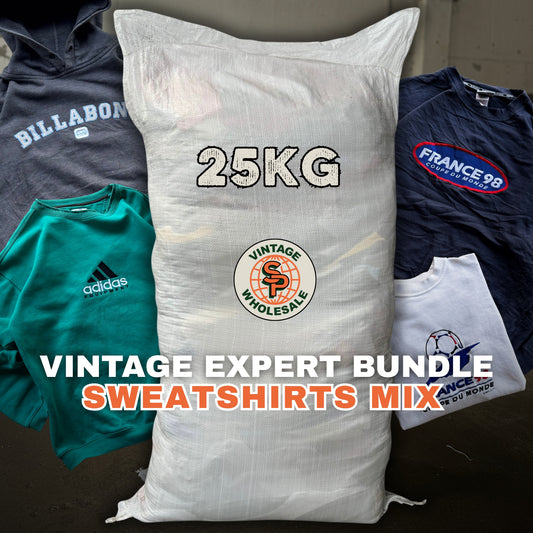 25kg Vintage expert bundle branded sweatshirts mix
