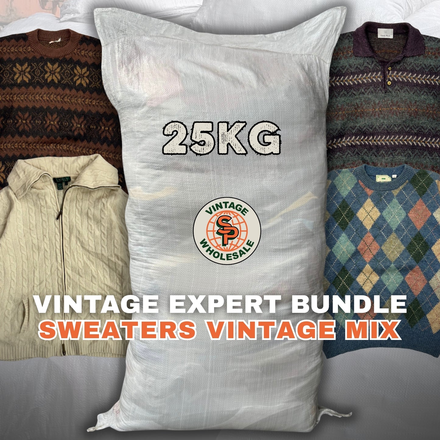 25kg Vintage expert bundle sweaters mix