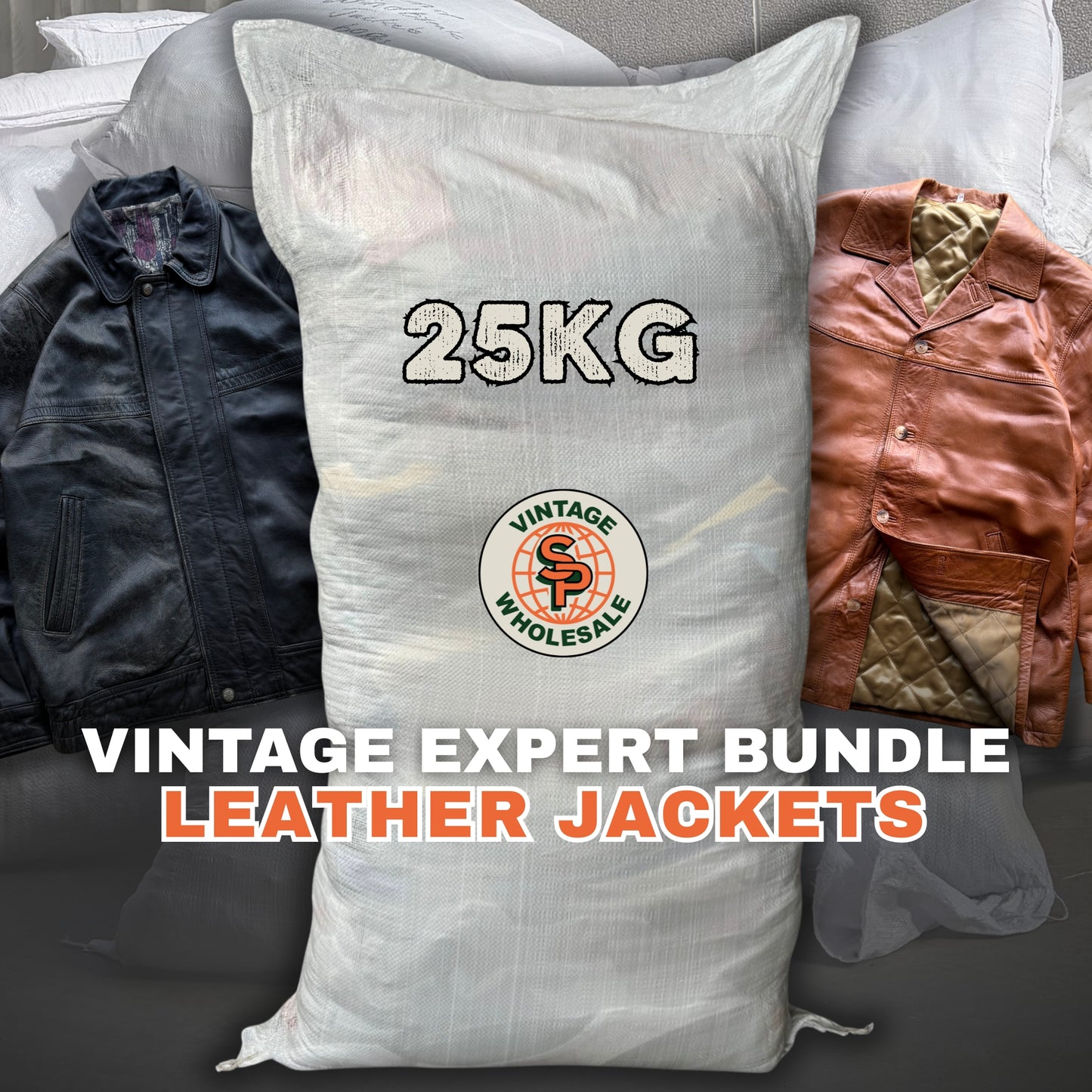 25kg Vintage expert bundle leather jackets