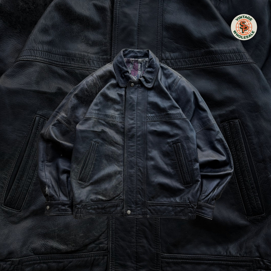 10x Bomber de piel vintage