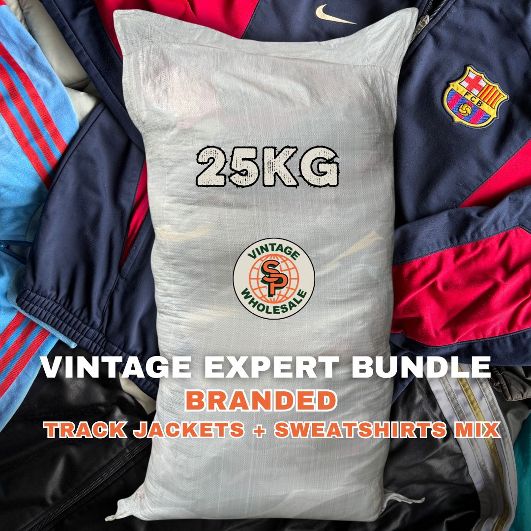 25kg Vintage expert bundle branded sweatshirts + track-jackets mix