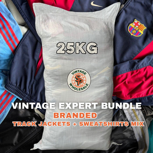 25kg Vintage expert bundle branded sweatshirts + track-jackets mix