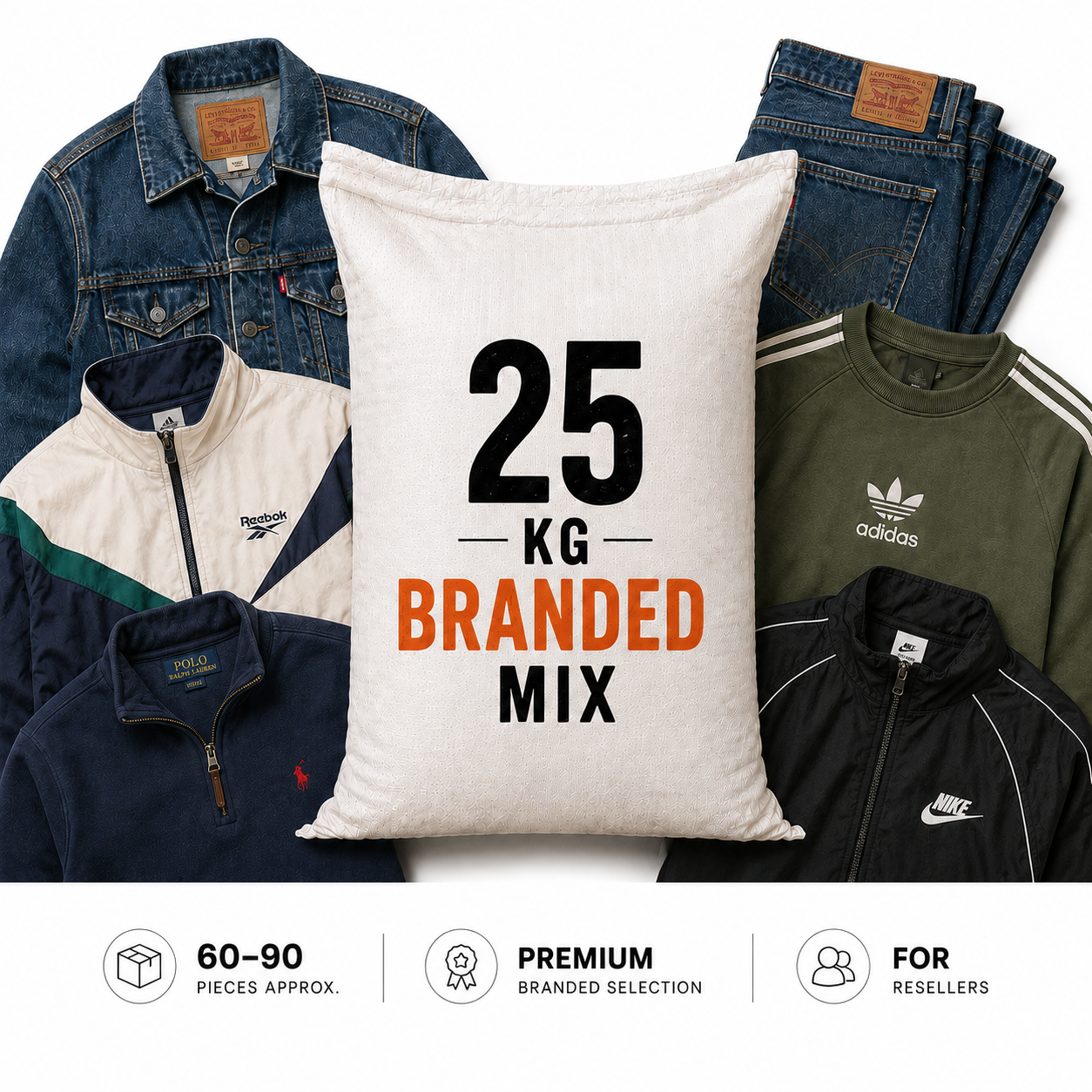 25kg Vintage specialist bundle branded mix