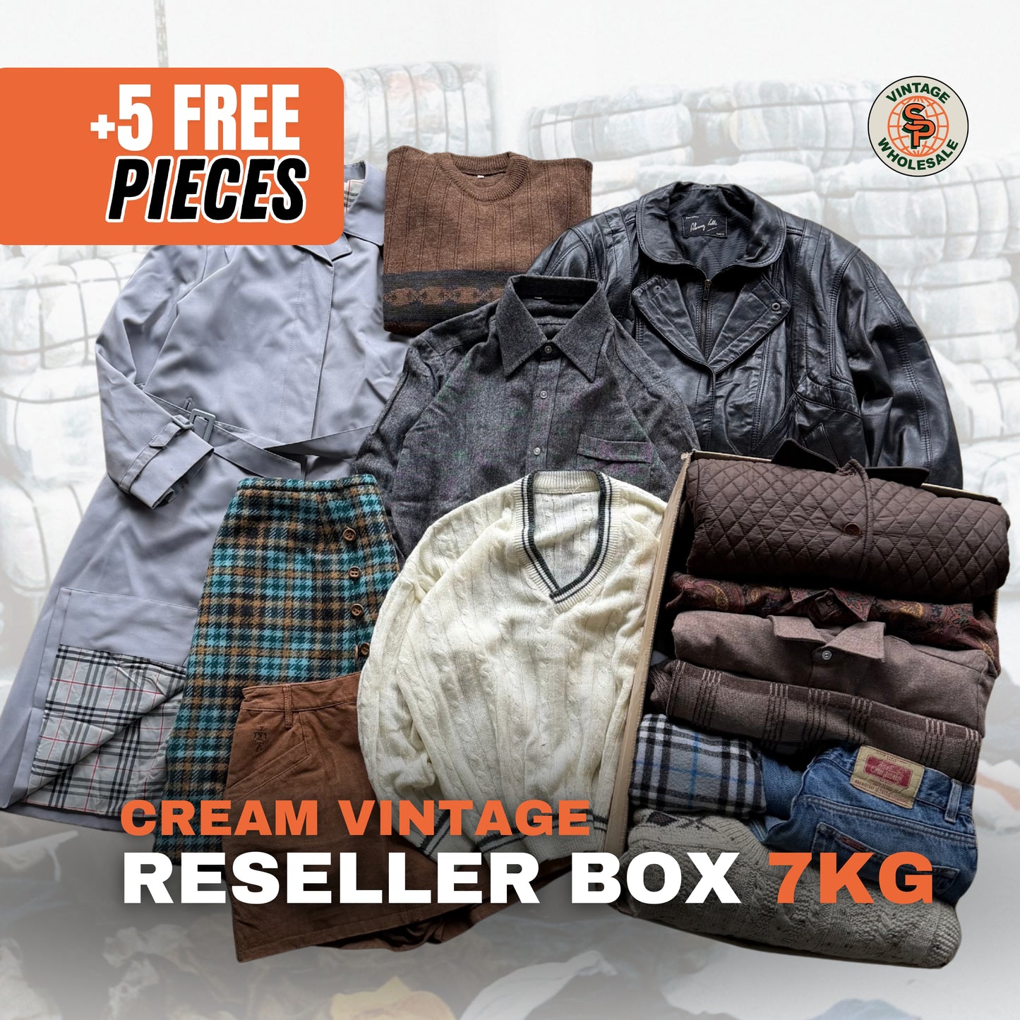 Cream vintage RESELLER BOX
