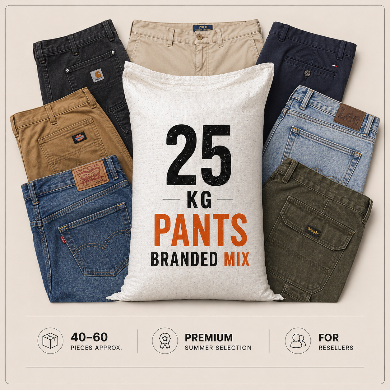 25kg Vintage expert bundle branded pants mix