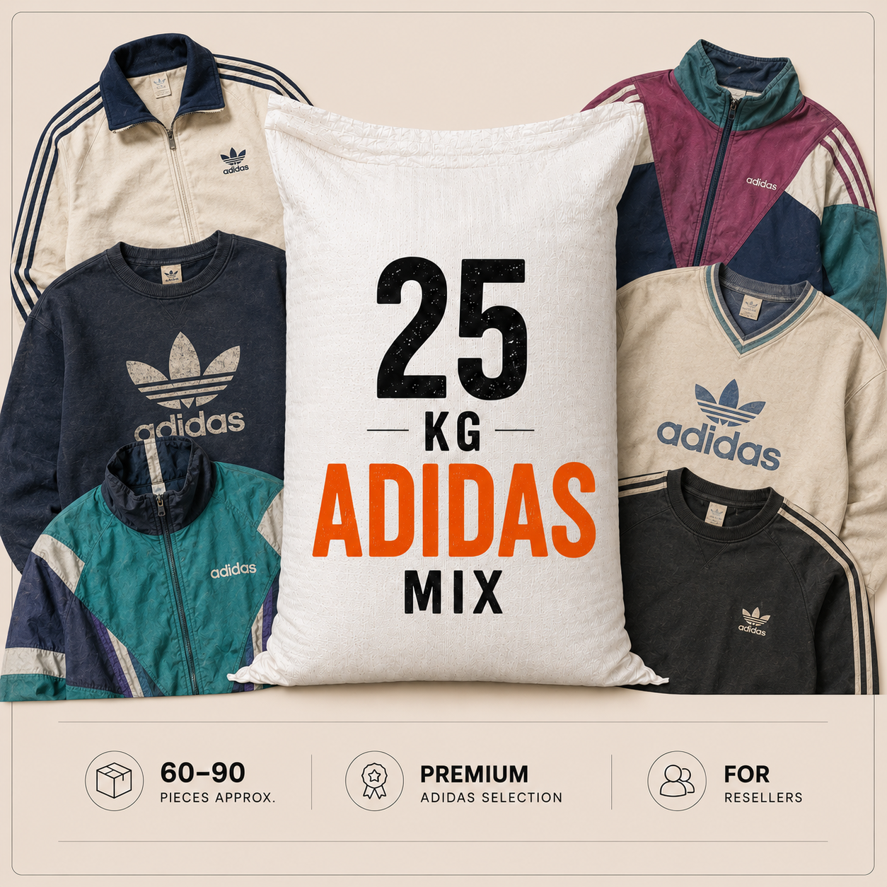 25kg Vintage expert bundle Adidas mix