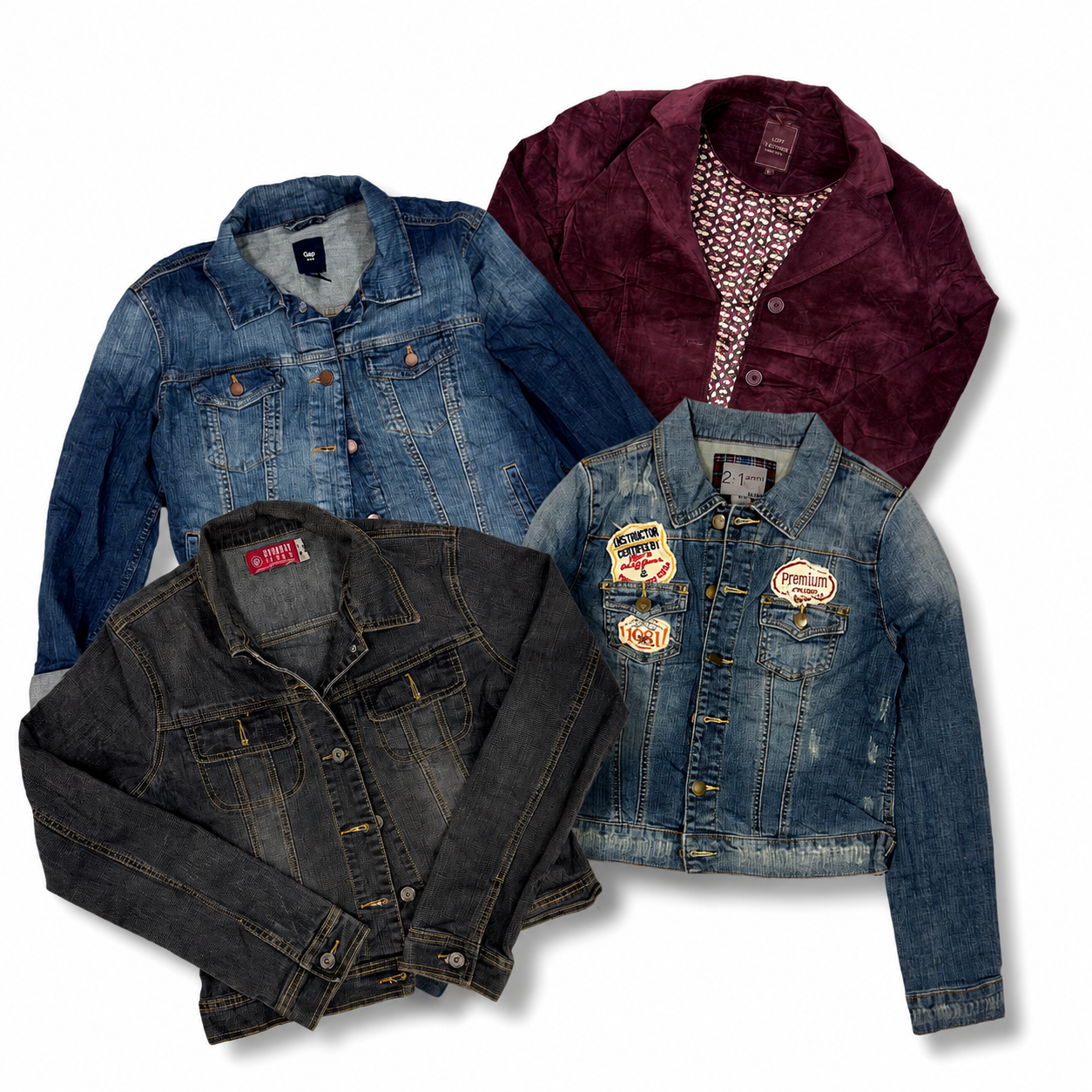10x chaquetas vintage Y2K