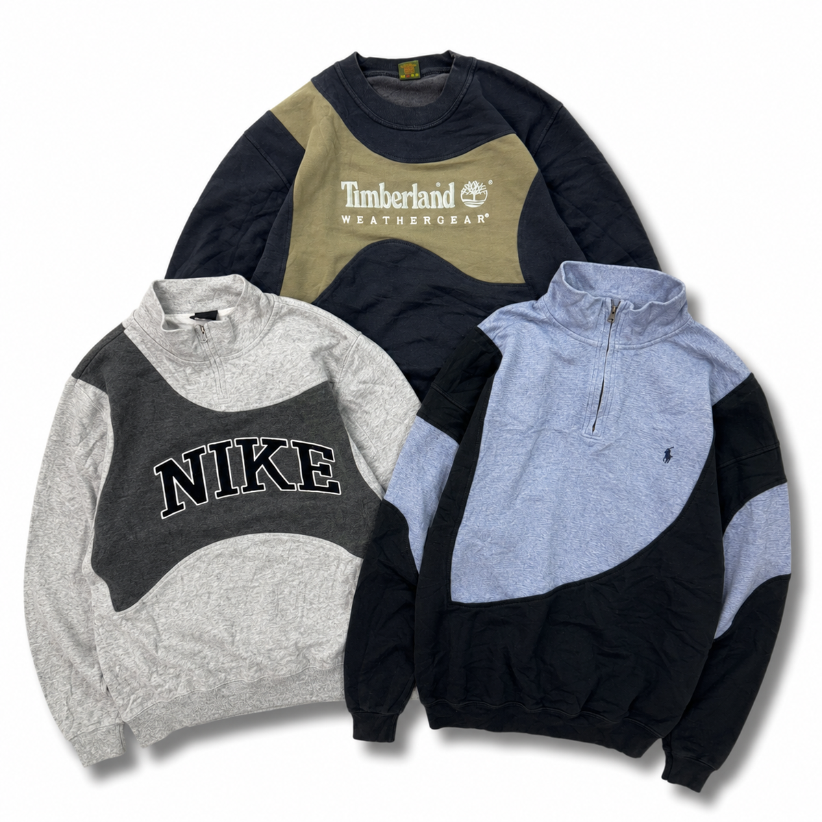 15x Sudaderas vintage rework de marca por piezas