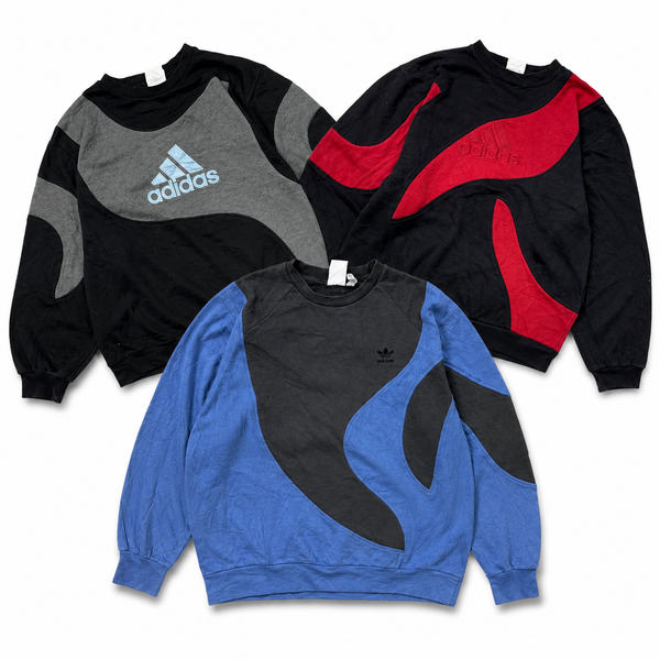 15x Sudaderas rework vintage Adidas por piezas