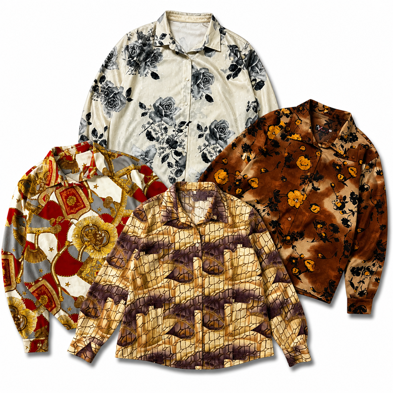 20x Blusas mujer estampadas vintage