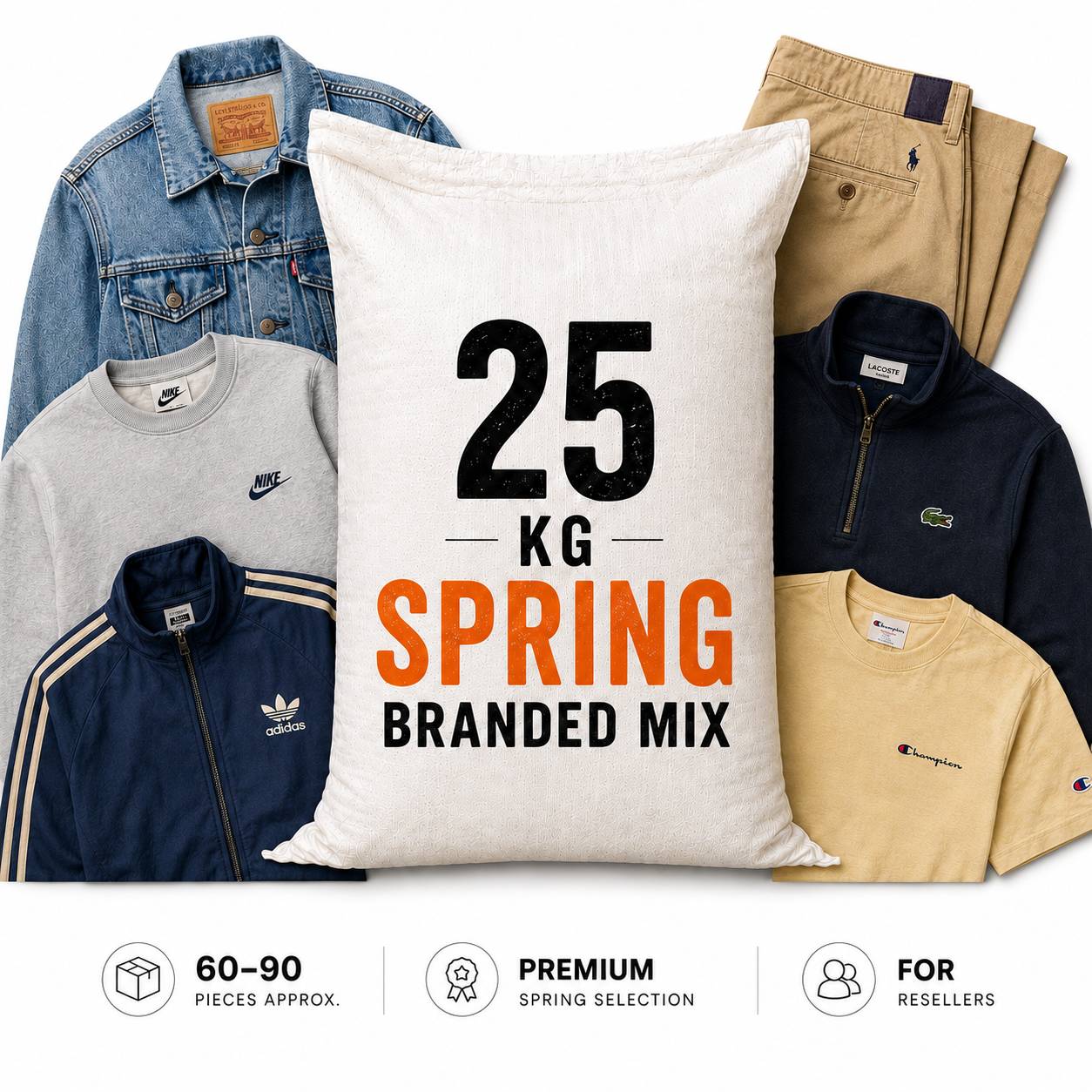 25kg Vintage specialist bundle SPRING branded mix