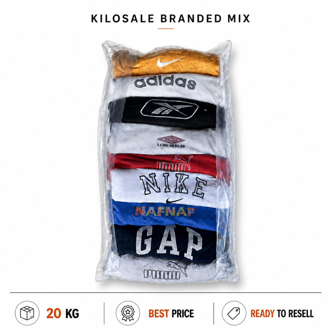 Vintage kilosale Branded Mix 20kg