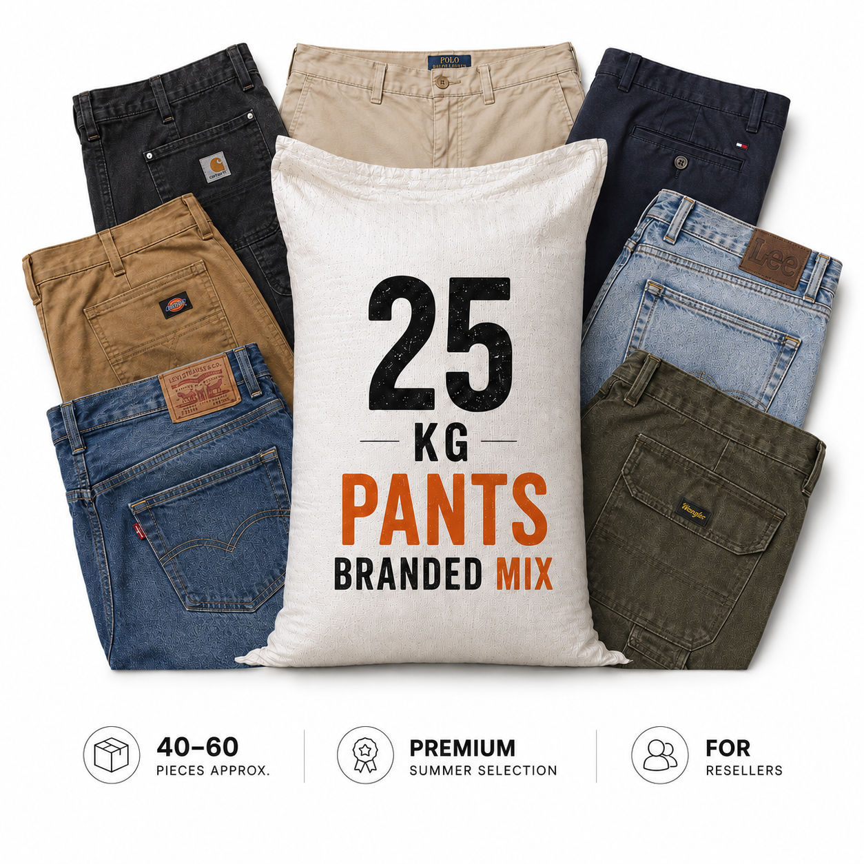 25kg Vintage specialist bundle branded pants mix