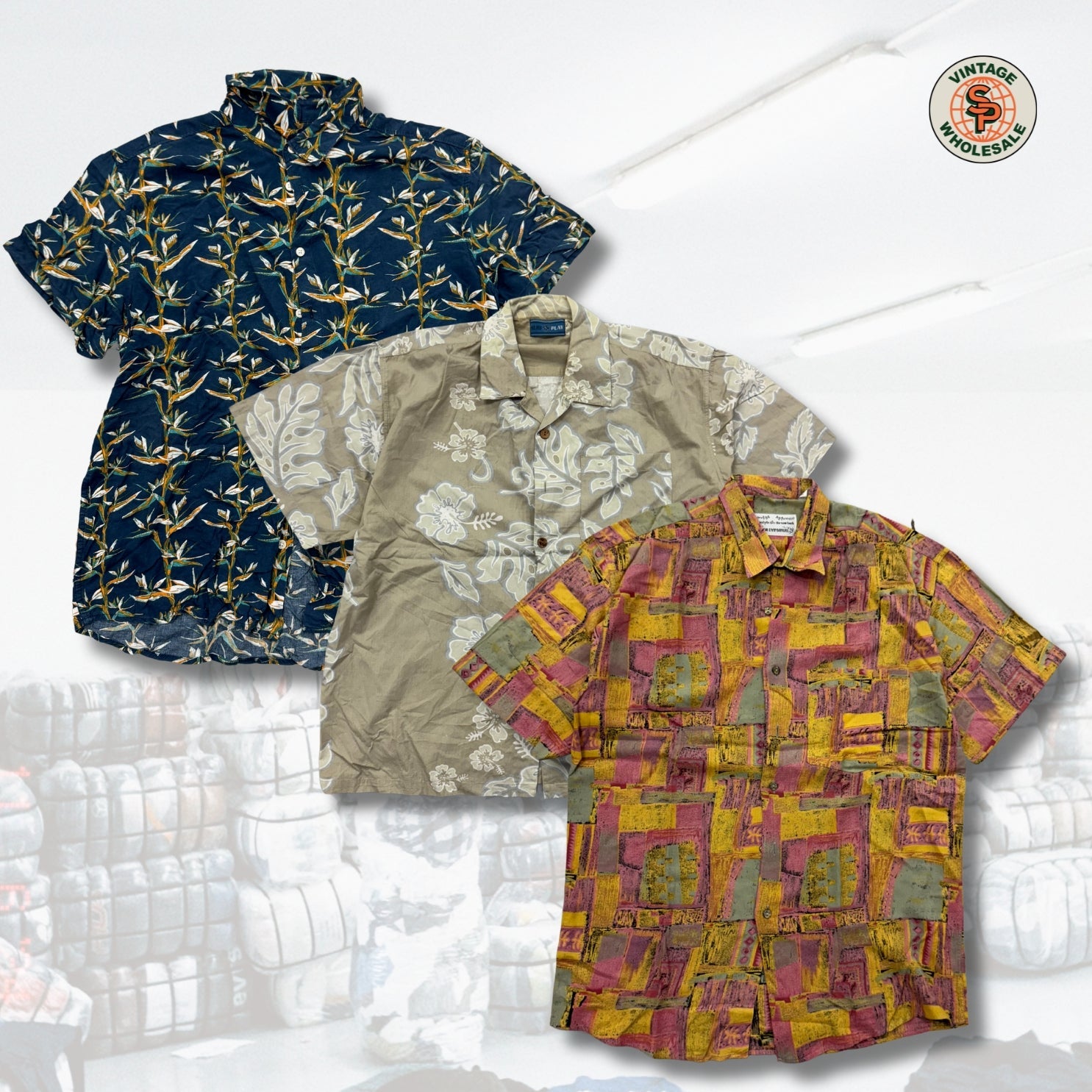 PRE-ORDER 10kg camisas vintage hombre estampadas - SP Vintage Wholesale  