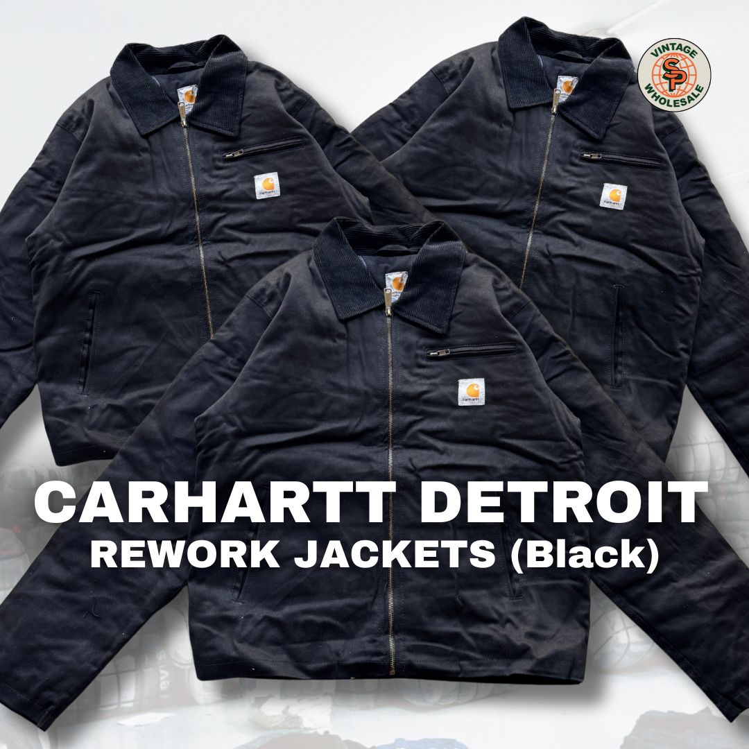PRE-ORDER 10x Carhartt rework detroit black - SP Vintage Wholesale  