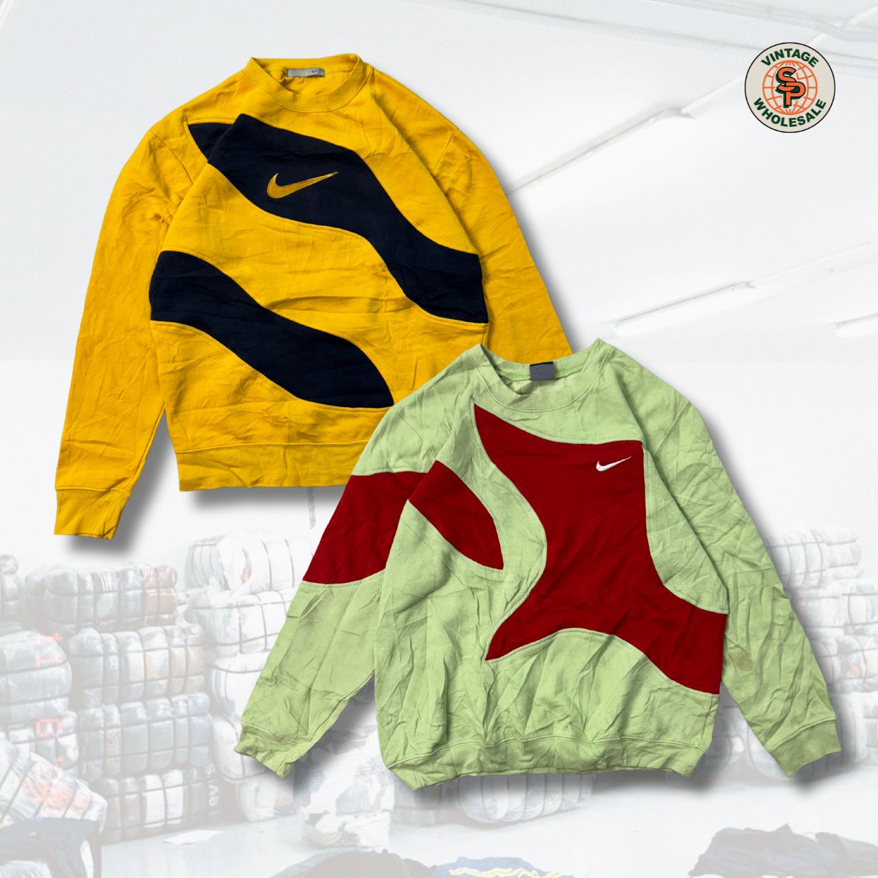 PRE-ORDER 10x Sudaderas Nike rework de marca por piezas - SP Vintage Wholesale  