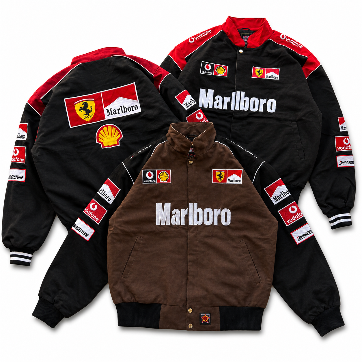 5x Marlboro vintage Nascar racing rework jackets