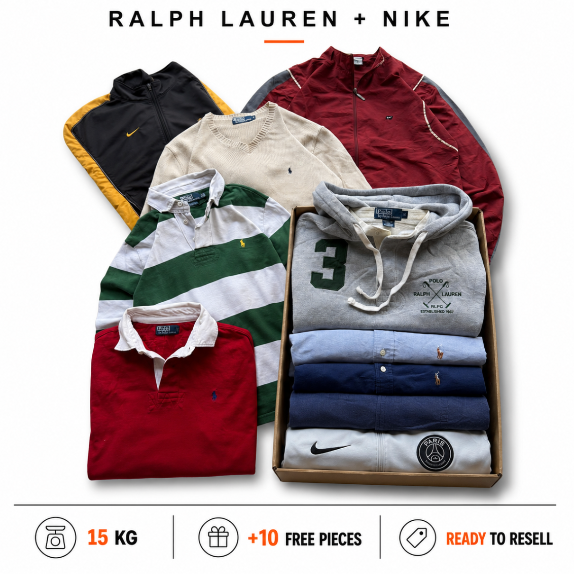 RALPH LAUREN + NIKE RESELLER BOX 15KG